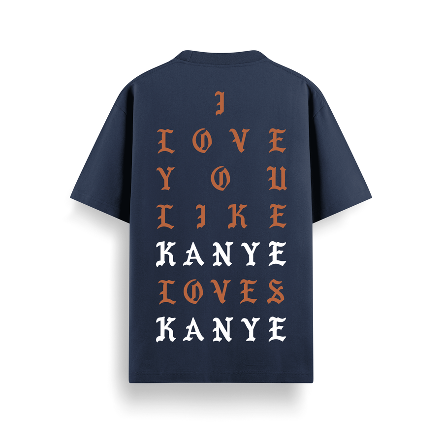 Kanye Loves Kanye Navy Oversized 240 GSM Tee