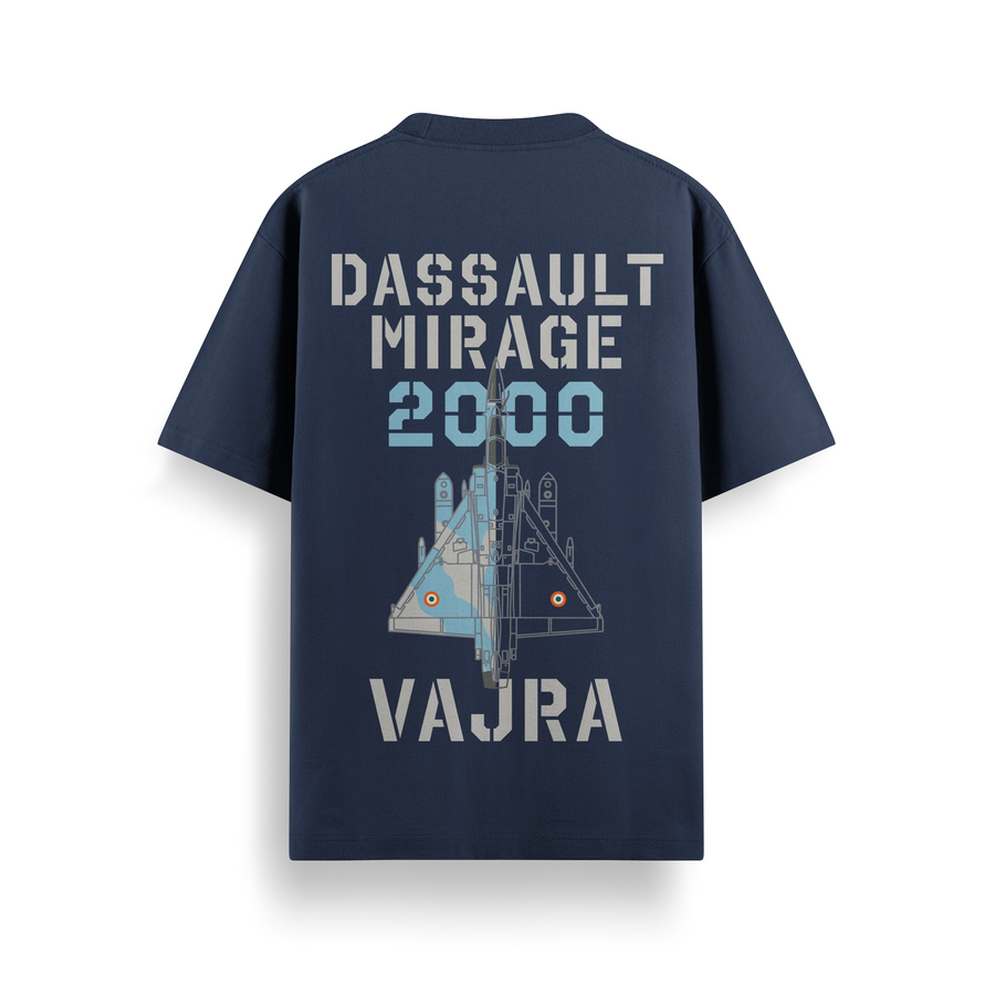 Vajra Navy Oversized 240 GSM Tee