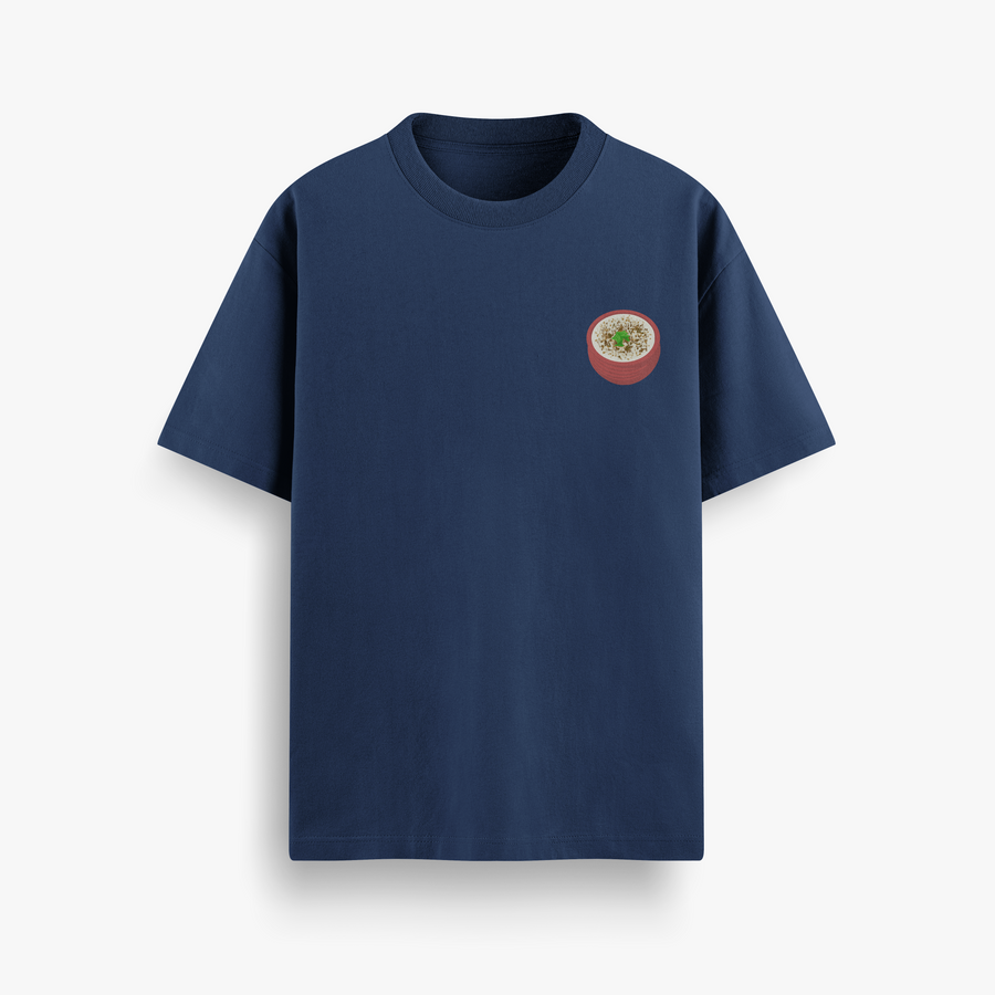 Chaas In My Veins Navy Oversized 240 GSM Tee