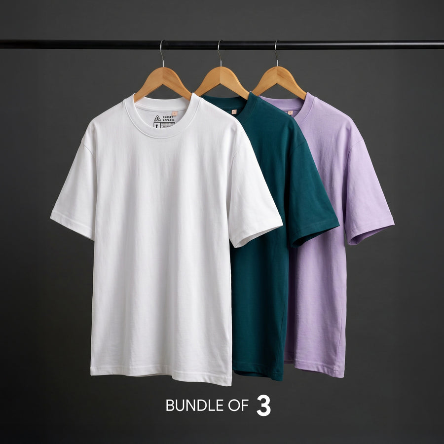 Bundle of 3 Oversized Tees (240 GSM)
