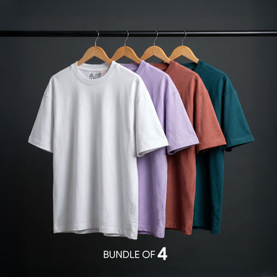 Bundle of 4 Oversized Tees (240 GSM)
