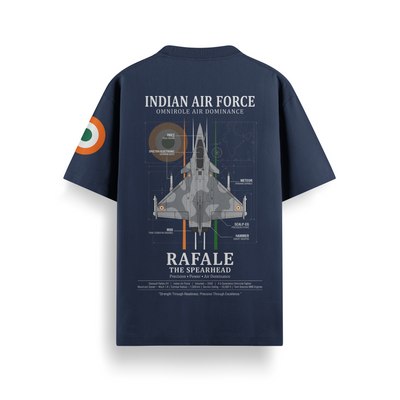 Rafale Spearhead Navy Oversized 240 GSM Tee