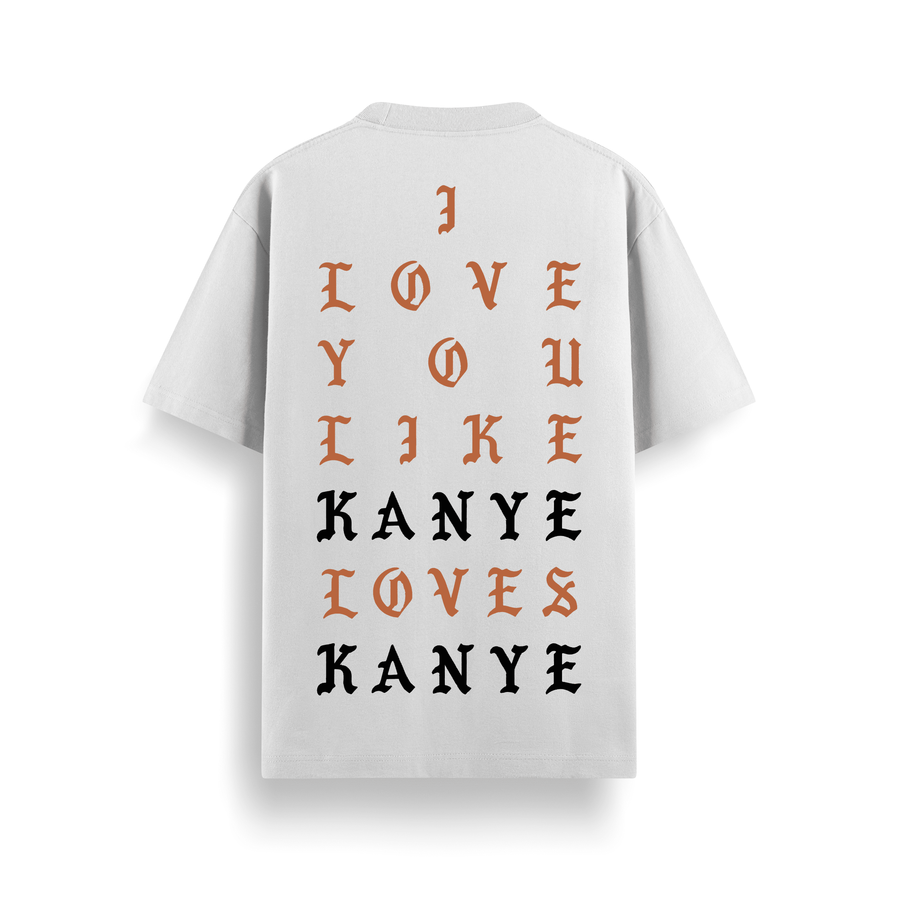 Kanye Loves Kanye White Oversized 240 GSM Tee