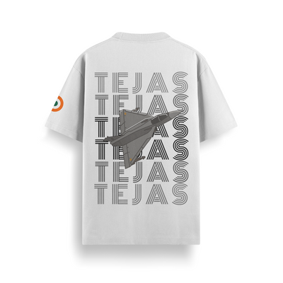 Tejas Squadron Off White Oversized 240 GSM Tee